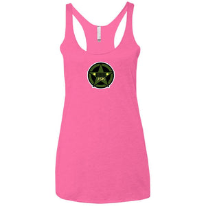 JSK_ Dark Star 2-sided print NL6733 Next Level Ladies' Triblend Racerback Tank