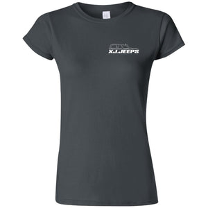XJ Jeeps 2-sided print G640L Gildan Softstyle Ladies' Fitted T-Shirt