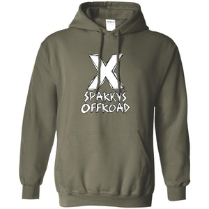 Sparky's Offroad white logo G185 Gildan Pullover Hoodie 8 oz.
