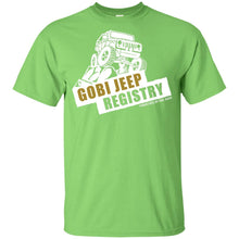 Gobi Jeep Registry white logo G200B Gildan Youth Ultra Cotton T-Shirt