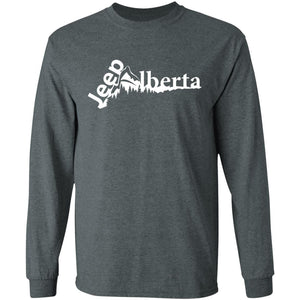 Jeep Alberta white logo G240 Gildan LS Ultra Cotton T-Shirt