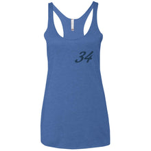 Yeti Motorsports blue logo 2-sided print NL6733 Next Level Ladies' Triblend Racerback Tank