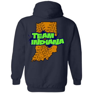 B&B Motorsports 2-sided print (Team Indiana back) G185 Gildan Pullover Hoodie 8 oz.