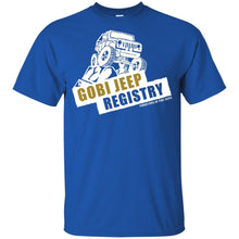 Gobi Jeep Registry white logo G200B Gildan Youth Ultra Cotton T-Shirt