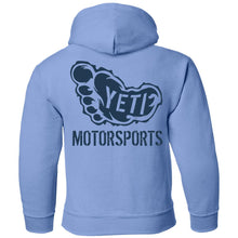 Yeti Motorsports blue logo 2-sided print G185B Gildan Youth Pullover Hoodie