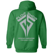 Flop Shop gray logo 2-sided print G185 Gildan Pullover Hoodie 8 oz.