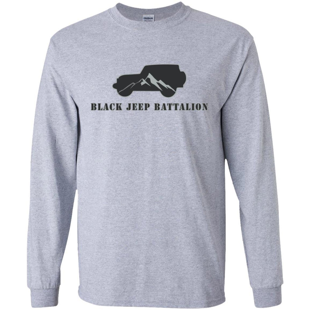 Black Jeep Battalion G240 Gildan LS Ultra Cotton T-Shirt