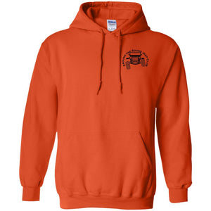 ASJC black logo 2-sided print G185 Gildan Pullover Hoodie 8 oz.