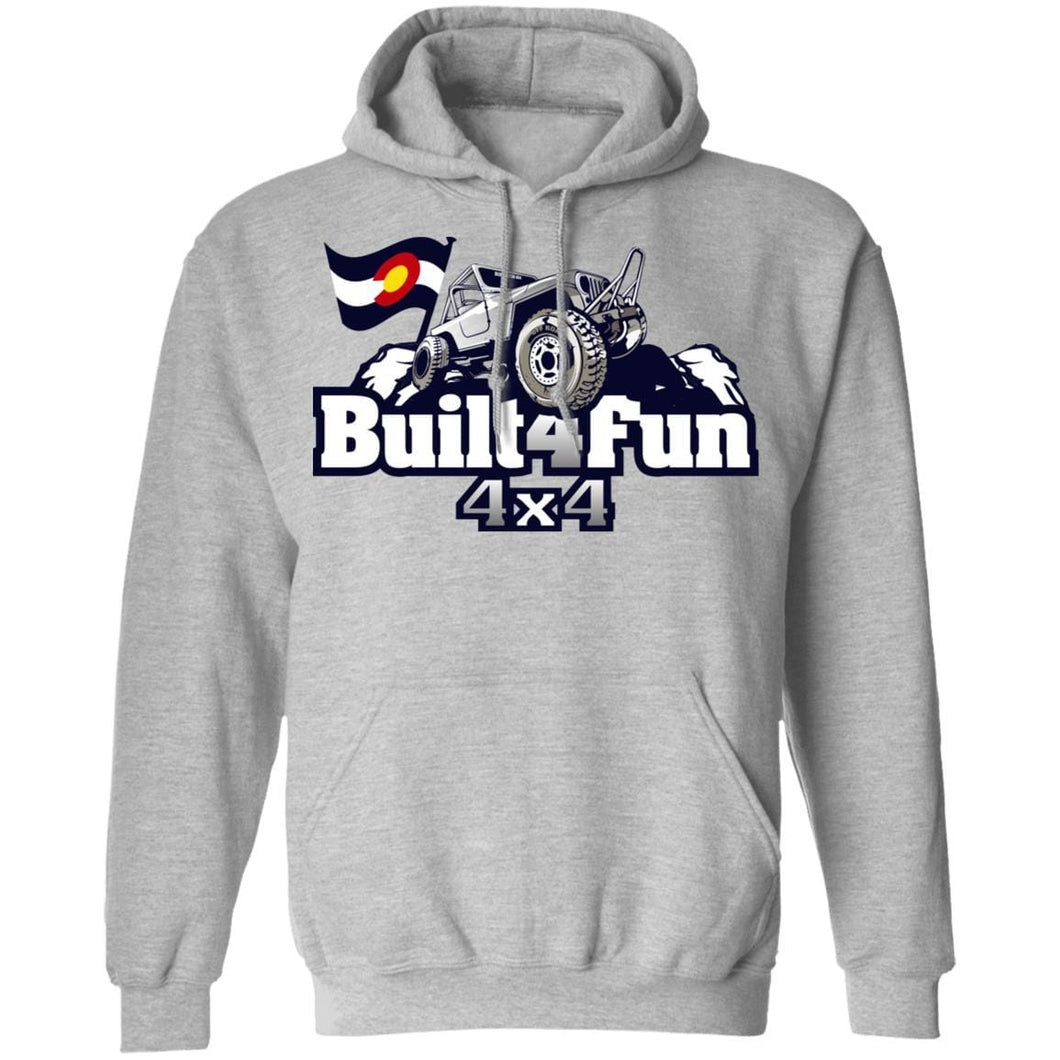 Built4Fun grey G185 Gildan Pullover Hoodie 8 oz.