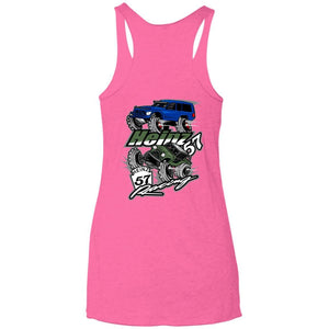 H57 Racing 2-sided print NL6733 Next Level Ladies' Triblend Racerback Tank