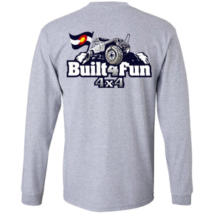 Built4Fun grey 2-sided print G240 Gildan LS Ultra Cotton T-Shirt
