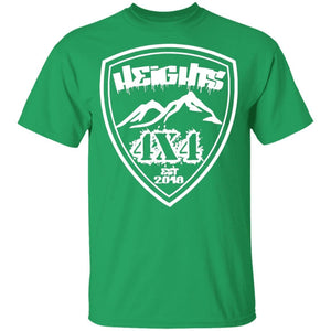 Heights 4x4 crest white logo G500B Gildan Youth 5.3 oz 100% Cotton T-Shirt