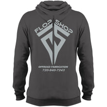 Flop Shop gray logo 2-sided print PC78H Port & Co. Core Fleece Pullover Hoodie