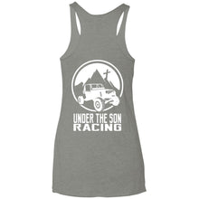 Under The Son Racing 2-sided print NL6733 Next Level Ladies' Triblend Racerback Tank