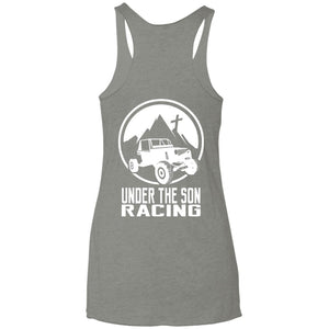 Under The Son Racing 2-sided print NL6733 Next Level Ladies' Triblend Racerback Tank