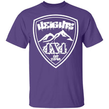 Heights 4x4 crest white logo G500B Gildan Youth 5.3 oz 100% Cotton T-Shirt