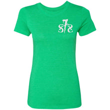 S7S white logo Taco 2-sided print NL6710 Ladies' Triblend T-Shirt