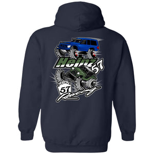 H57 Racing 2-sided print G185 Gildan Pullover Hoodie 8 oz.