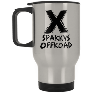 Sparky's Offroad black logo XP8400S Silver Stainless Travel Mug