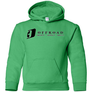 D3 Offroad white border G185B Gildan Youth Pullover Hoodie