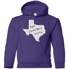 Coastal Bend Crawlers light logo G185B Gildan Youth Pullover Hoodie