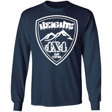 Heights 4x4 crest white logo G240 Gildan LS Ultra Cotton T-Shirt