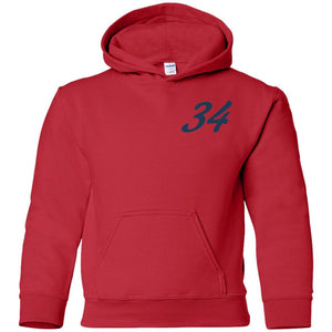 Yeti Motorsports blue logo 2-sided print G185B Gildan Youth Pullover Hoodie