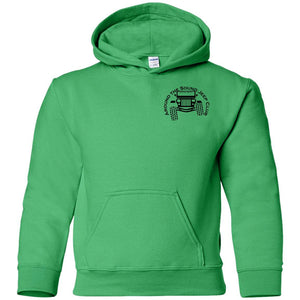 ASJC black logo 2-sided print G185B Gildan Youth Pullover Hoodie