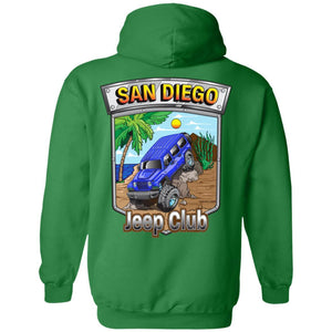 San Diego jeep club 2-sided print G185 Gildan Pullover Hoodie 8 oz.