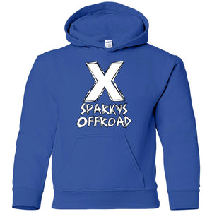 Sparky's Offroad white logo G185B Gildan Youth Pullover Hoodie