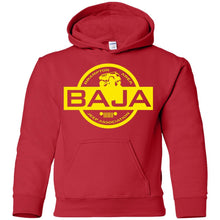 BAJA yellow logo G185B Gildan Youth Pullover Hoodie