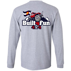 Built4Fun red 2-sided print G240 Gildan LS Ultra Cotton T-Shirt