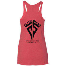 Flop Shop 2-sided print NL6733 Next Level Ladies' Triblend Racerback Tank