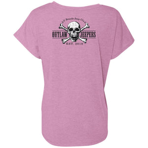 Outlaw Jeepers 2-sided print NL6760 Ladies' Triblend Dolman Sleeve