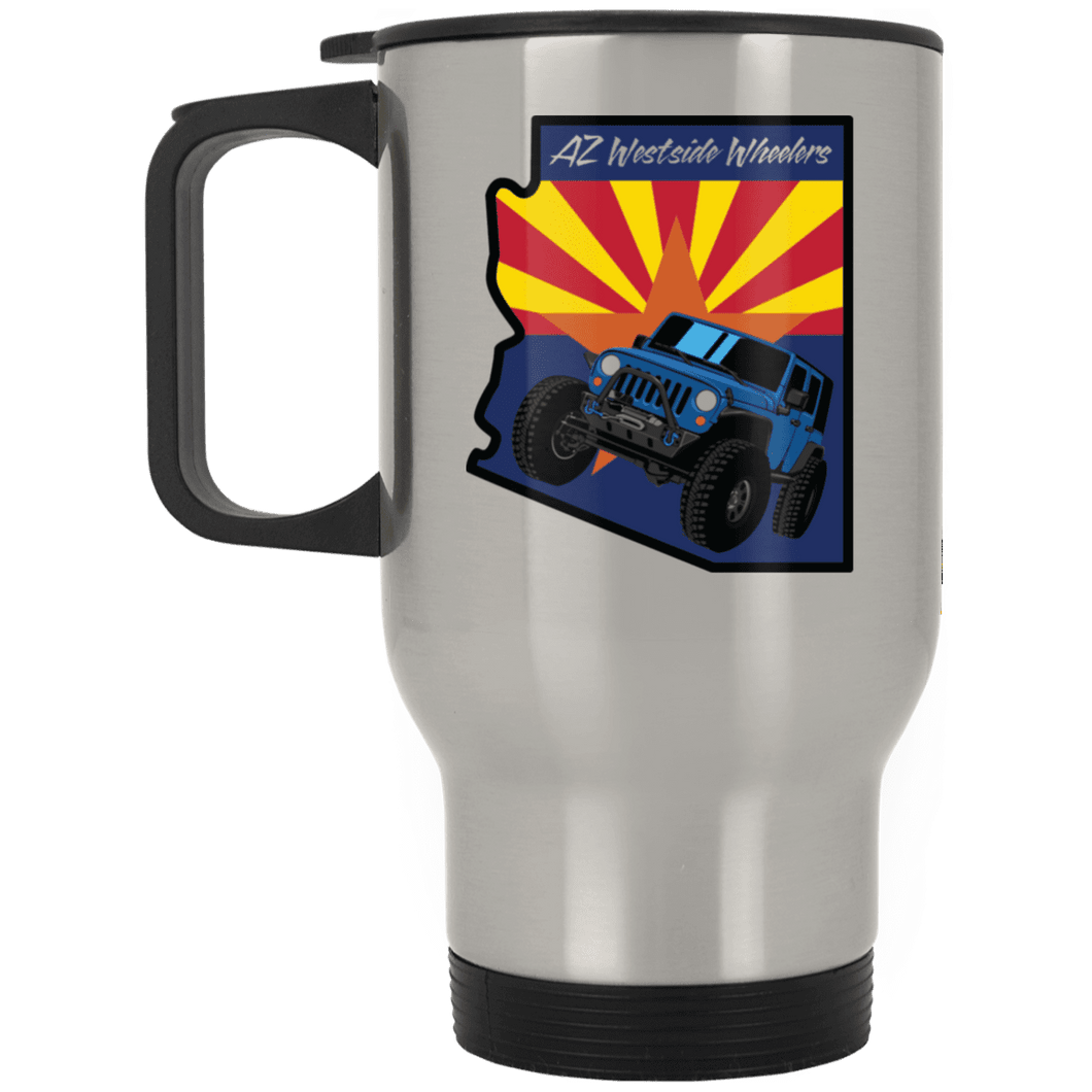 AZ Westside Wheelers XP8400S Silver Stainless Travel Mug