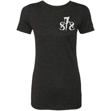 S7S white logo Taco 2-sided print NL6710 Ladies' Triblend T-Shirt