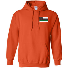 Unity Flag front & Jeeps Against Veteran Suicide back G185 Gildan Pullover Hoodie 8 oz.
