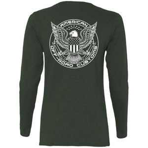 AmericanOffroadCustoms Horizontal white G540L Ladies' Cotton LS T-Shirt