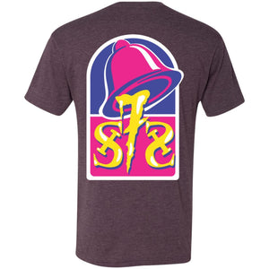 S7S white logo Taco 2-sided print NL6010 Men's Triblend T-Shirt