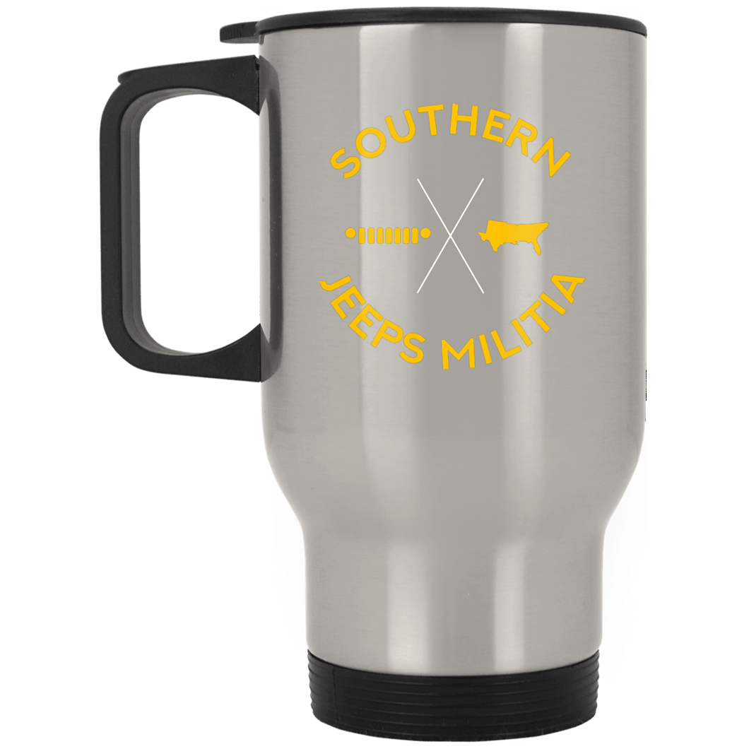 Southern Jeeps Militia XP8400S Silver Stainless Travel Mug