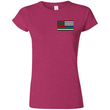 Unity Flag front & Jeeps Against Veteran Suicide back G640L Gildan Softstyle Ladies' T-Shirt