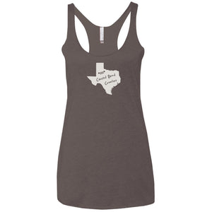 Coastal Bend Crawlers light logo NL6733 Next Level Ladies' Triblend Racerback Tank