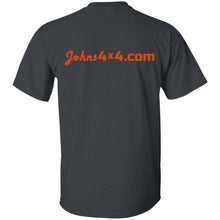 John's 4x4 tread print logo 2-sided print G500 5.3 oz. T-Shirt