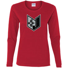 Wicked Jeeps NM Blk & Grey G540L Gildan Ladies' Cotton LS T-Shirt