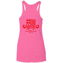 ASJC 2-sided print with Freedom flag on back NL6733 Next Level Ladies' Triblend Racerback Tank