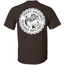 Unity Flag front, Jeeps Against Veteran Suicide back G200 Gildan Ultra Cotton T-Shirt