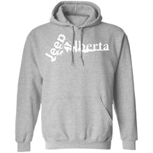 Jeep Alberta white logo G185 Gildan Pullover Hoodie 8 oz.