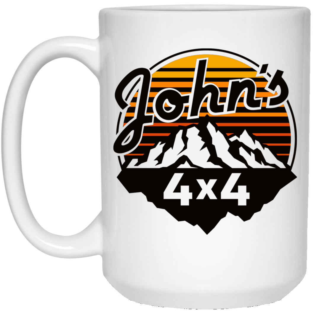 John's 4x4 21504 15 oz. White Mug