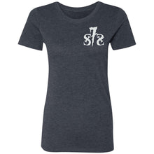 S7S white logo Taco 2-sided print NL6710 Ladies' Triblend T-Shirt