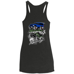 H57 Racing 2-sided print NL6733 Next Level Ladies' Triblend Racerback Tank
